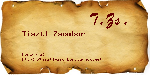 Tisztl Zsombor névjegykártya